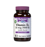 Bluebonnet Vitamin D3 -25mcg Capsules 180