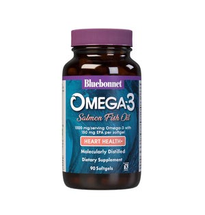 Bluebonnet Omega-3 Salmon Fish Oil 1000mg Softgels 90