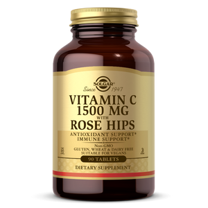 Solgar Vitamin C With Rose Hips 1500mg Tablets 90