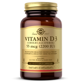 SOLGAR VITAMIN D3 (CHOLECALCIFEROL) 55 MCG (2200 IU) VEGETABLE CAPSULES