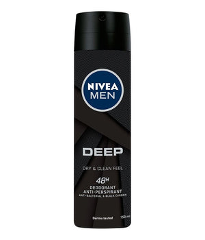 Nivea Men Deep Black Carbon Darkwood 48hr Anti-Perspirant Spray